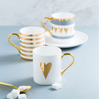Ceramic Painted Gold Mug Cups For Men And Women