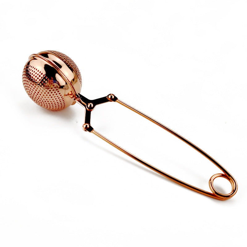 Stainless Steel Tea Hourglass Hand Clip Tea Filter