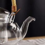 Bamboo Joint Lifting Handle Glass Pot Teapot Tea Infuser Direct Open Flame