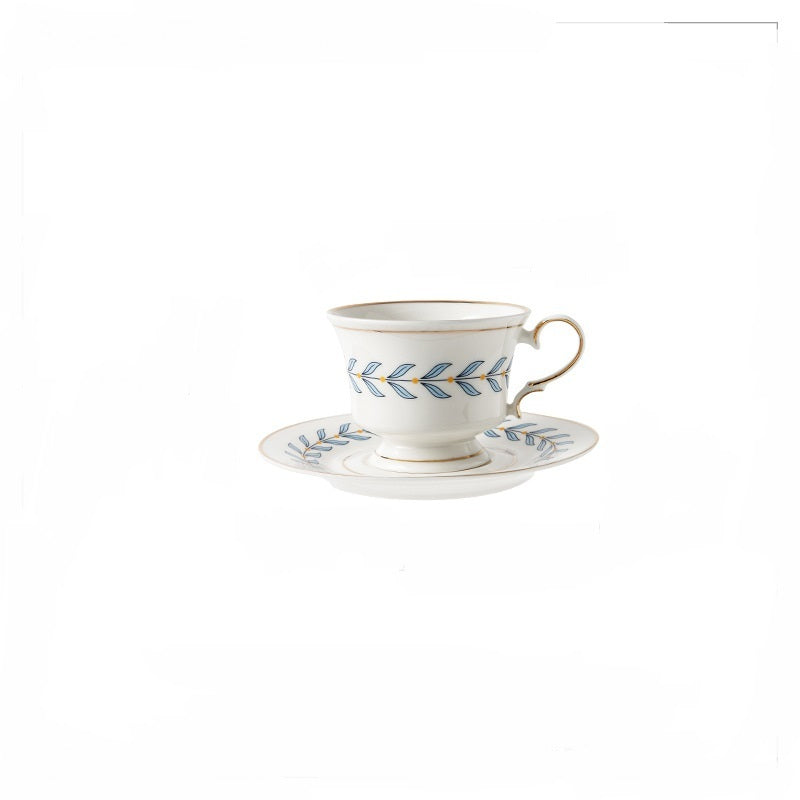 Modern Gold-Painted Afternoon Tea Cup And Saucer Flower Tea Cup