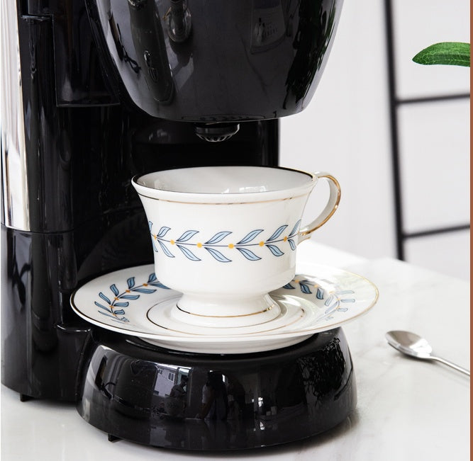 Modern Gold-Painted Afternoon Tea Cup And Saucer Flower Tea Cup