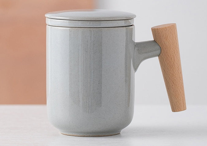 Ceramic Office Cup Tea With Cover Filter Tea Cup
