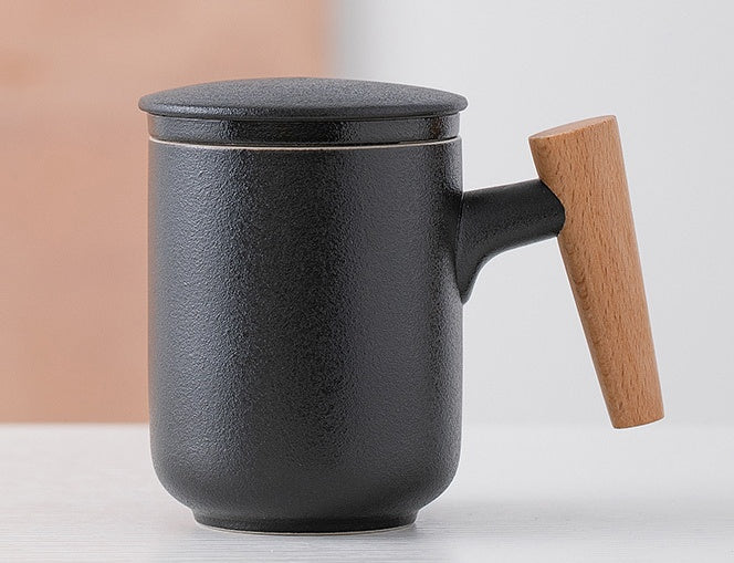 Ceramic Office Cup Tea With Cover Filter Tea Cup
