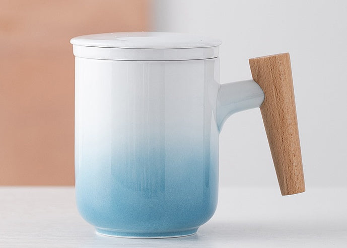 Ceramic Office Cup Tea With Cover Filter Tea Cup