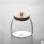 Hammered Glass Tea Sealed Cans Household Transparent Food Storage Box