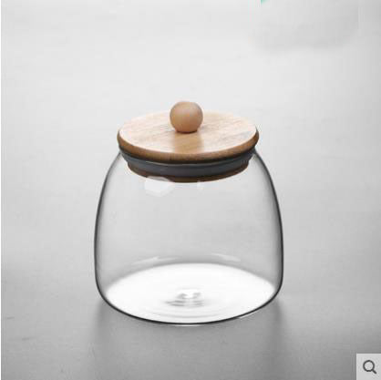 Hammered Glass Tea Sealed Cans Household Transparent Food Storage Box