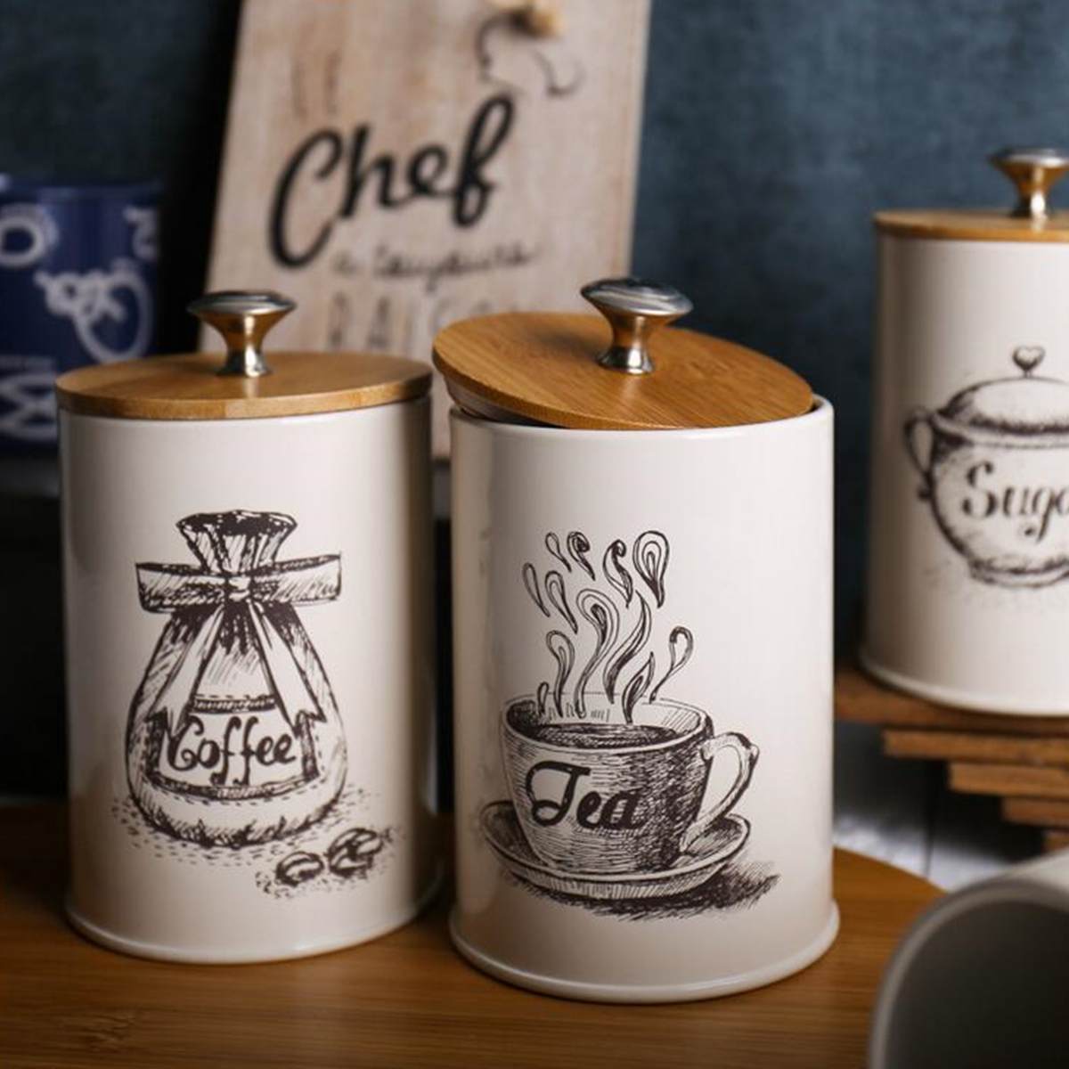 1 set Tea Coffee Sugar Storage Bottle