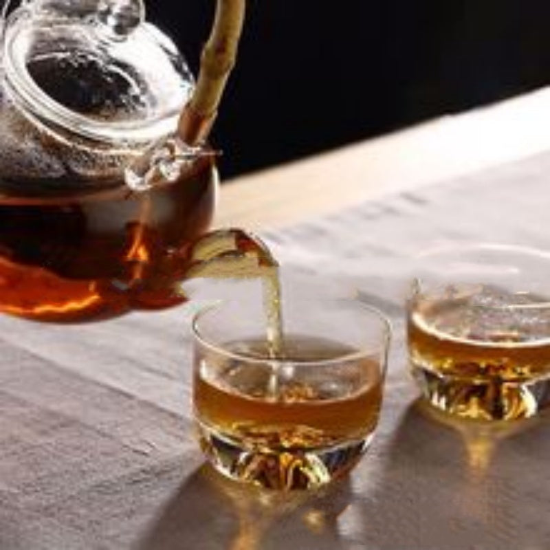 Bamboo Joint Lifting Handle Glass Pot Teapot Tea Infuser Direct Open Flame