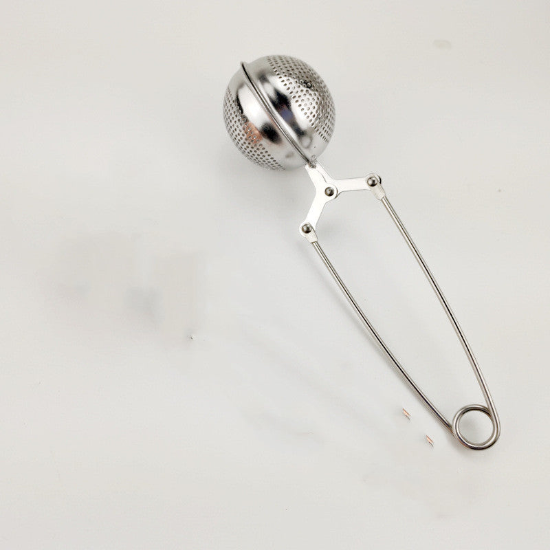 Stainless Steel Tea Hourglass Hand Clip Tea Filter