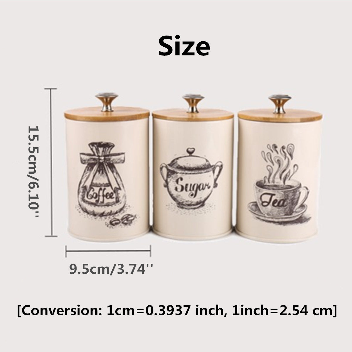 1 set Tea Coffee Sugar Storage Bottle