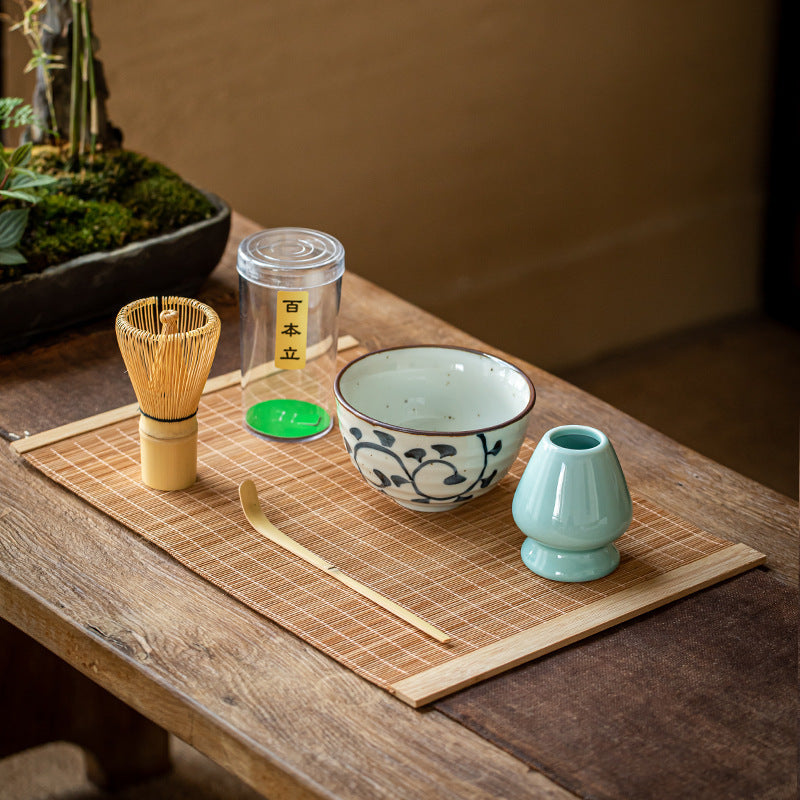 Tea Bowl Matcha Brushing Tea Tool Set Japanese Gift Box