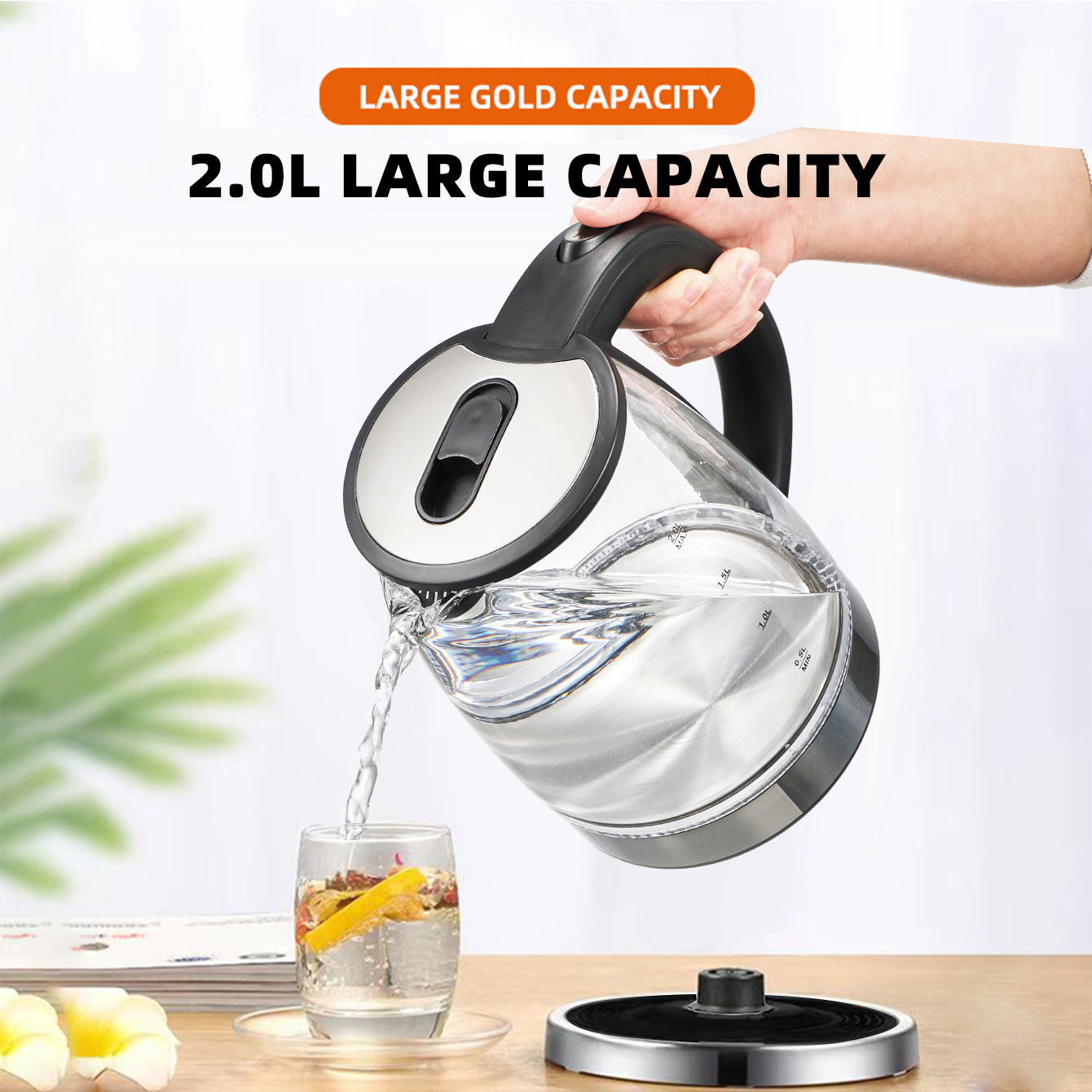 Glass Kettle Chassis Heating Button Type
