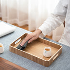 Rectangular Binaural Tea Set Storage Tray