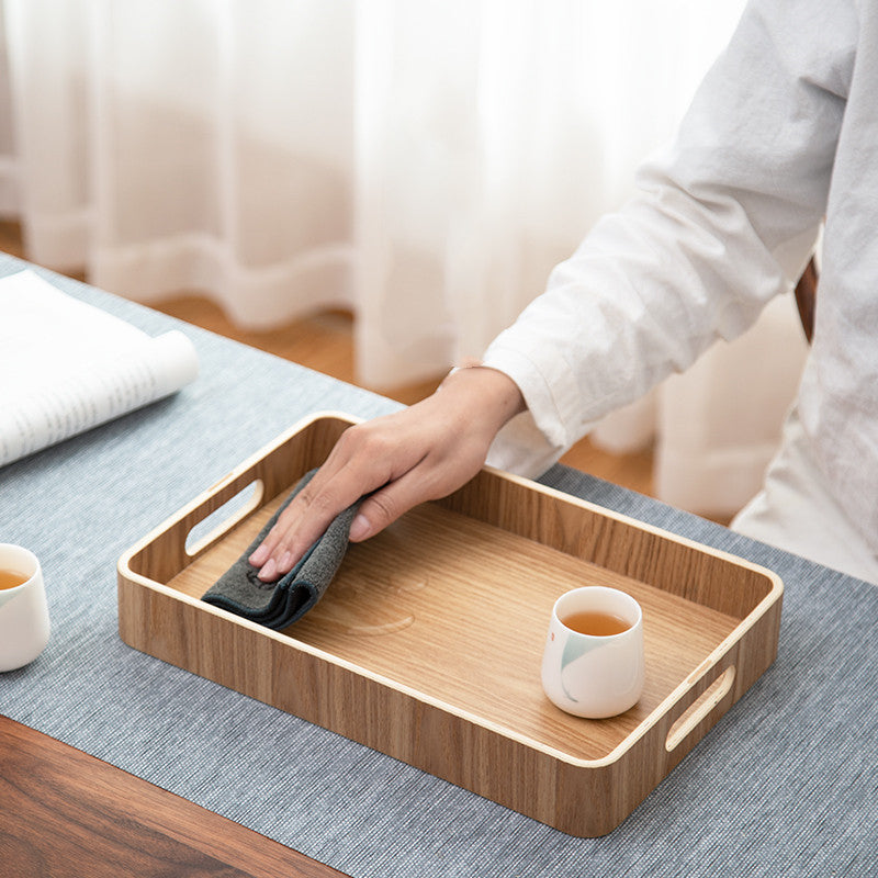 Rectangular Binaural Tea Set Storage Tray