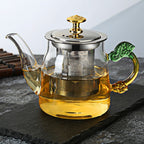 Glass Teapot Household Teapot Office Tea Brewing Pot Stainless Steel Strainer Teapot Kettle