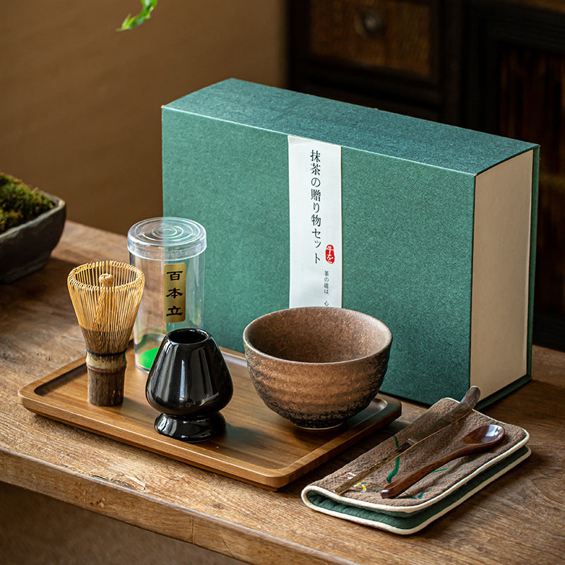 Tea Bowl Matcha Brushing Tea Tool Set Japanese Gift Box