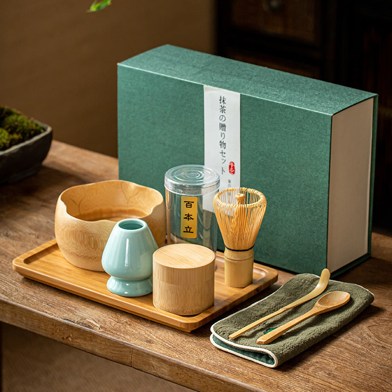 Tea Bowl Matcha Brushing Tea Tool Set Japanese Gift Box