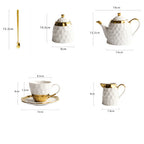Simple Ceramic Coffee Cup Set Afternoon Tea Cup Flower Tea Set