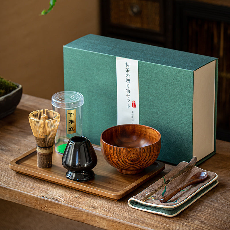 Tea Bowl Matcha Brushing Tea Tool Set Japanese Gift Box