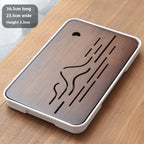 Small Draining Water Storage Tea Table Kung Fu Tea Set Bamboo Tea Pitcher Tea Table Tray