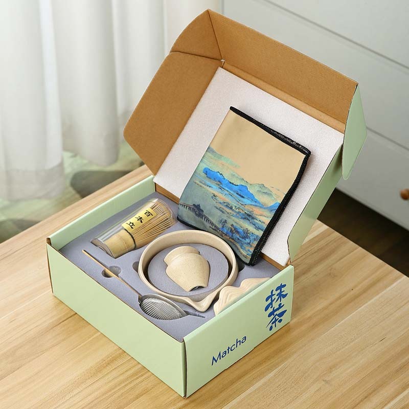 Beige Matcha Tea Set Suit Ceramic Japanese Tea