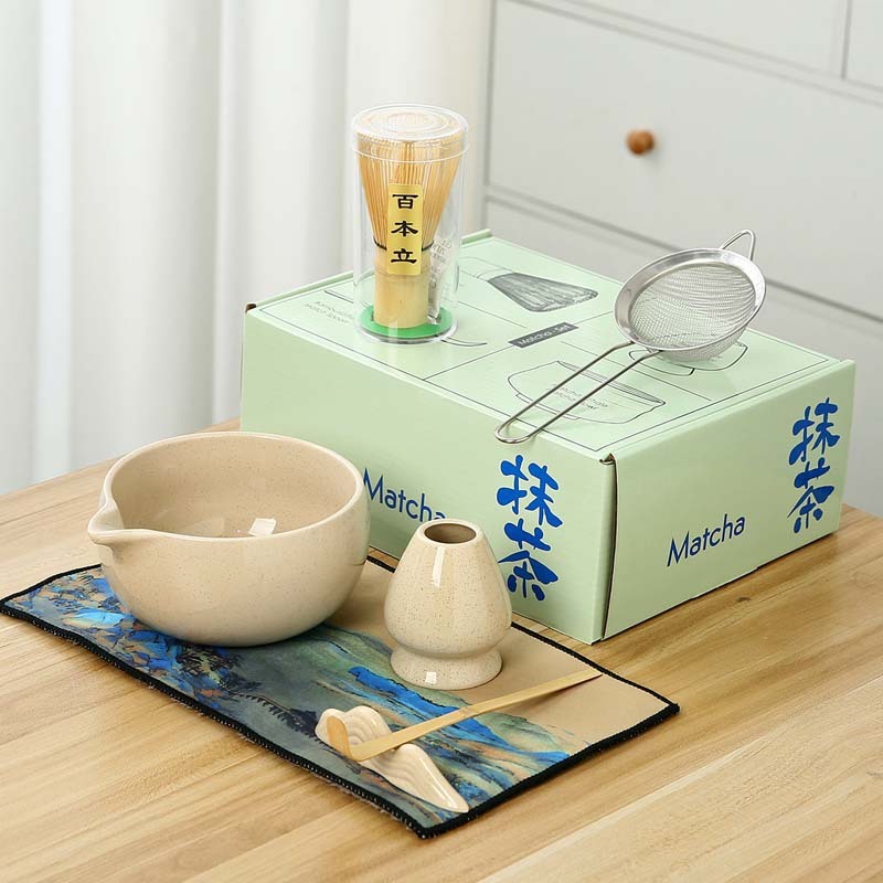 Beige Matcha Tea Set Suit Ceramic Japanese Tea