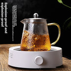 Extra Thick Glass Teapot Transparent Large Tea Infuser Stainless Steel Filter Heat-resistant Flowers And Plants