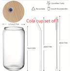 Glass Cup With Straw