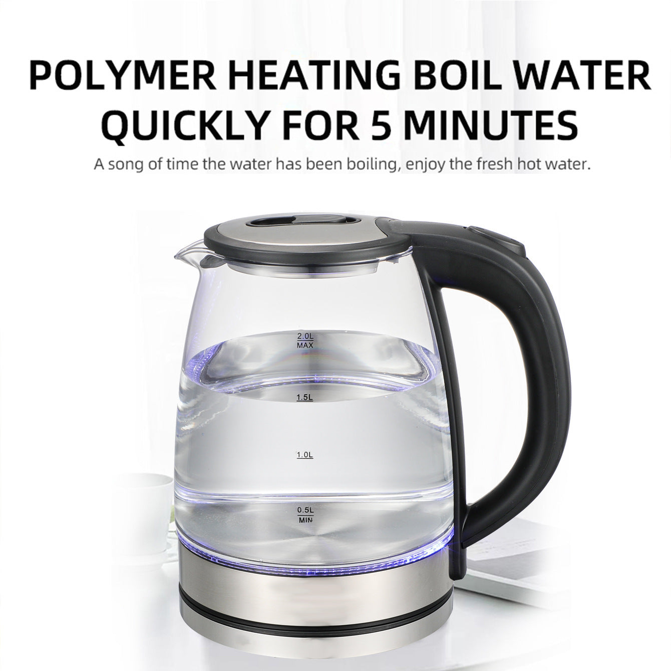 Glass Kettle Chassis Heating Button Type