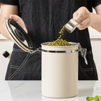 Tea Dried Fruit Storage Tank Ground Coffee Sealed Jar With Spoon