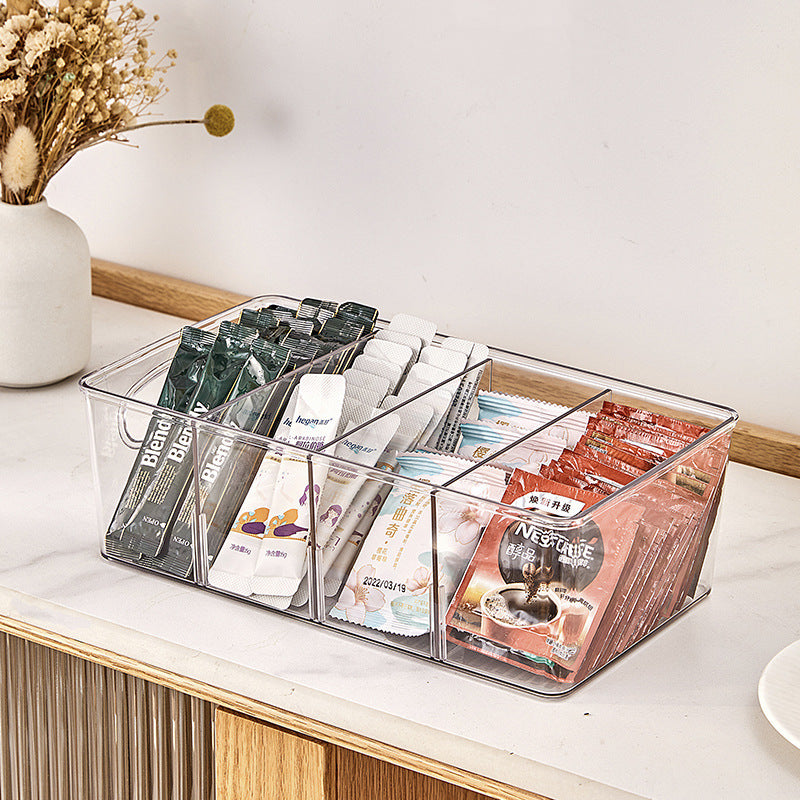 Transparent Separated Layers Storage Box Tea Room
