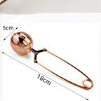 Stainless Steel Tea Hourglass Hand Clip Tea Filter