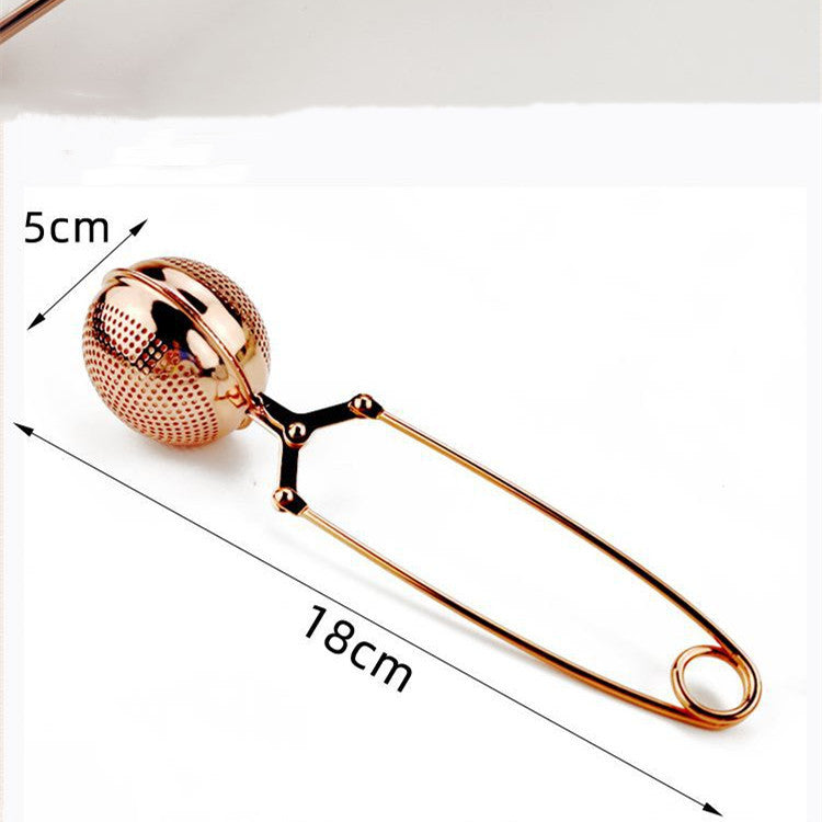 Stainless Steel Tea Hourglass Hand Clip Tea Filter