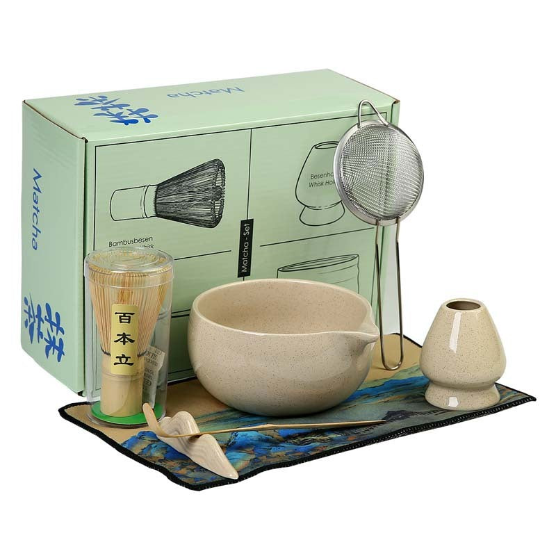 Beige Matcha Tea Set Suit Ceramic Japanese Tea
